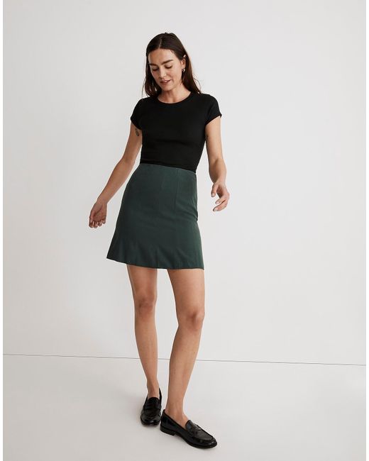 MW Side-zip Mini Slip Skirt in Black | Lyst Canada