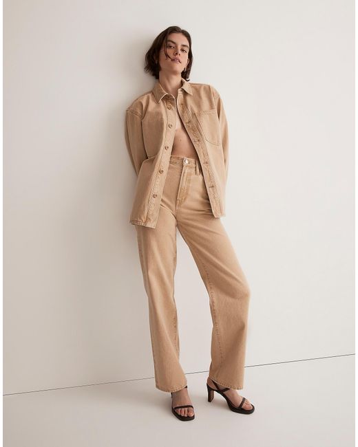 MW Natural The Perfect Vintage Wide-leg Jean In Light Chestnut Wash: Botanical-dye Edition