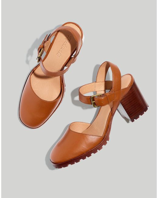 MW The Claudie Heeled Lugsole Mary Jane In Leather | Lyst