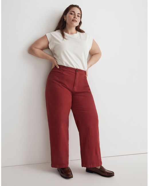 MW Plus Emmett 2.0 Wide-leg Pants: Garment-dyed Edition in Red