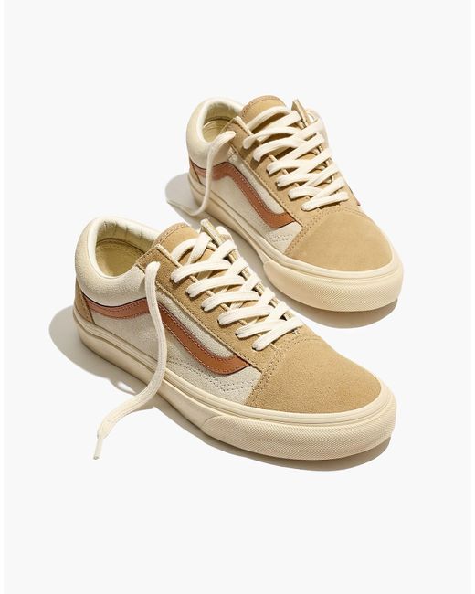 MW Natural Madewell X Vans® Unisex Old Skool Lace-up Sneakers In Camel Colorblock