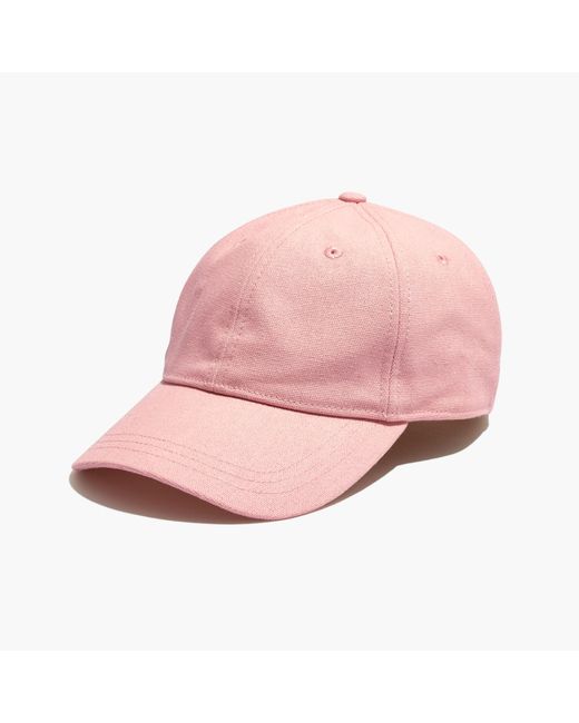 Madewell Leather Baseball Cap in Dusty 