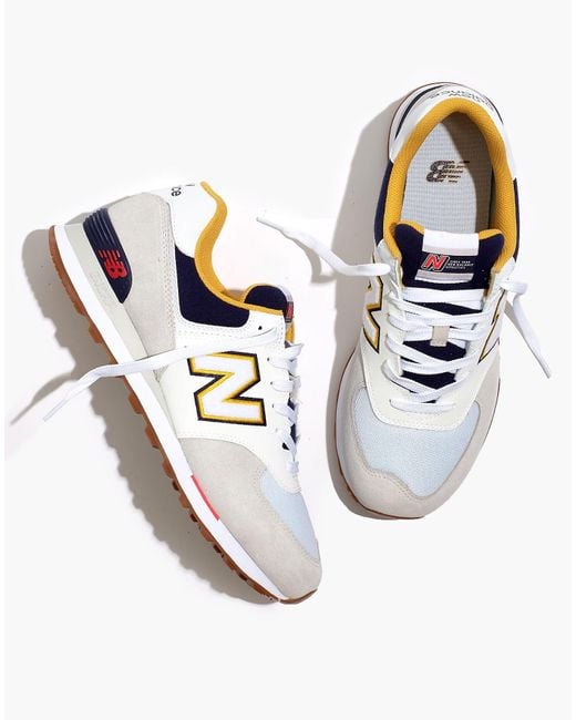 MW White New Balance® Unisex Suede 574 Sneakers