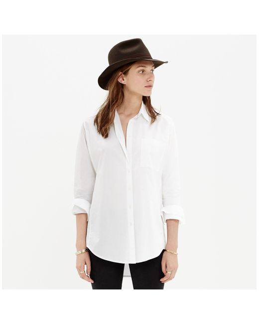 MW White Oversized Button-down Shirt