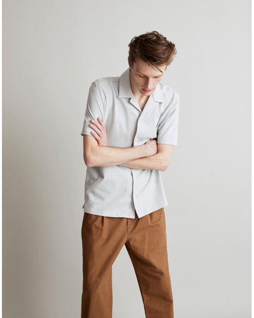 MW Knit Easy Short-sleeve Camp Shirt in White for Men | Lyst UK