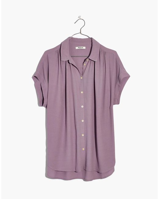Madewell Purple Central Drapey Shirt