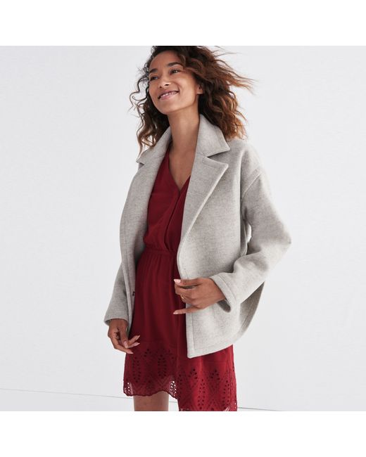 Madewell Wool Short Swing Jacket | Lyst