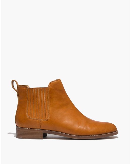 Madewell Leather The Ainsley Chelsea Boot in Brown - Lyst