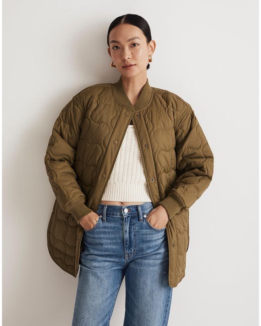 MW Natural Quilted Oversized Bomber Jacket