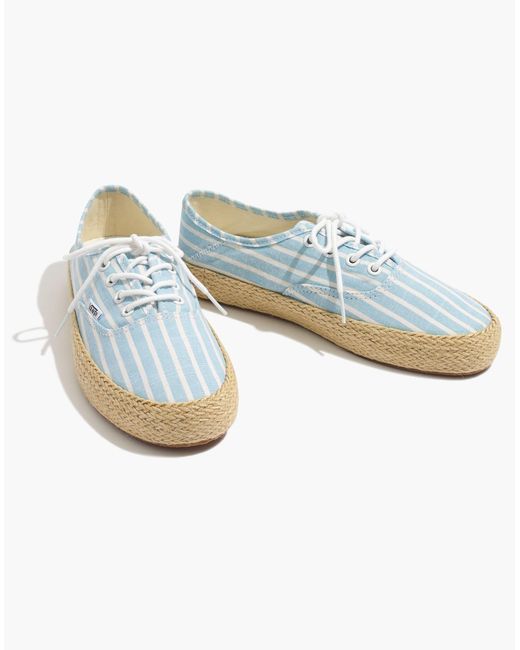 MW Vans Authentic Lace up Espadrille Sneakers in Blue Lyst UK