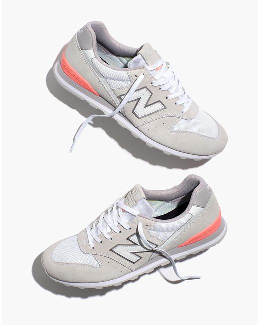MW White New Balance® 996 Sneakers In Summer Fog