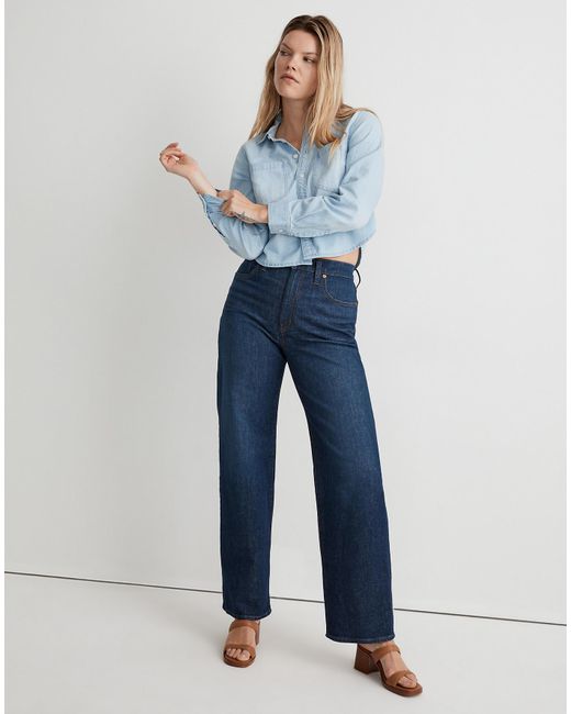 MW The Perfect Vintage Wide-leg Jean In Chartwood Wash in Blue | Lyst