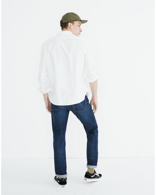 Madewell Denim Straight Authentic Flex Selvedge Jeans In Aldercreek Wash in Blue for Men - Lyst
