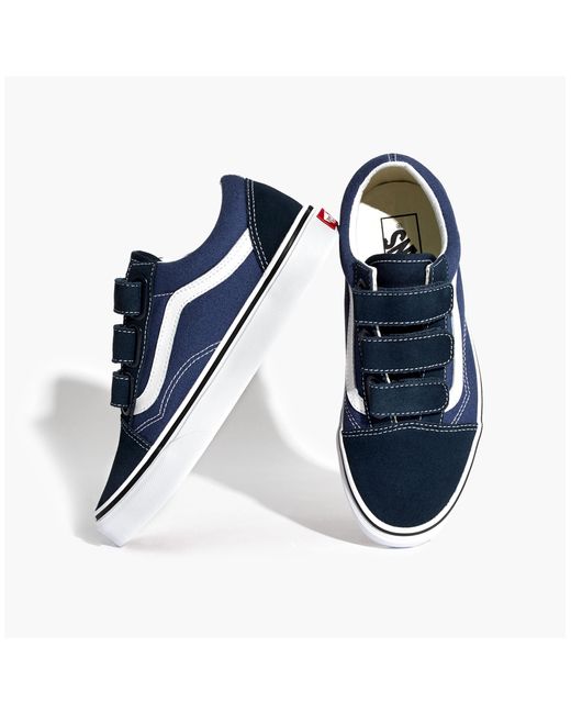 MW Blue Vans® Old Skool Velcro® Sneakers
