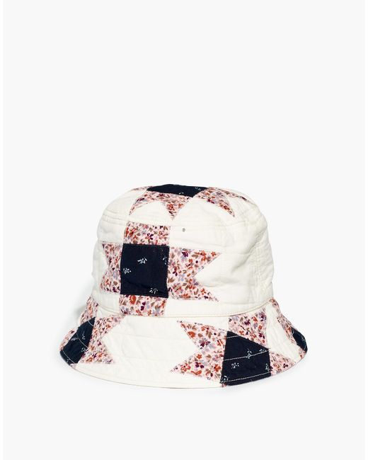 MW Cotton Quilted Patchwork Bucket Hat in White Lyst
