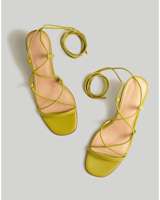 MW Metallic The Jeanine Lace-up Sandal In Leather