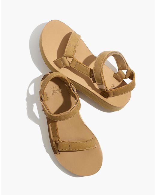 MW Teva® Leather Midform Universal Sandals in Desert Sand (Natural ...