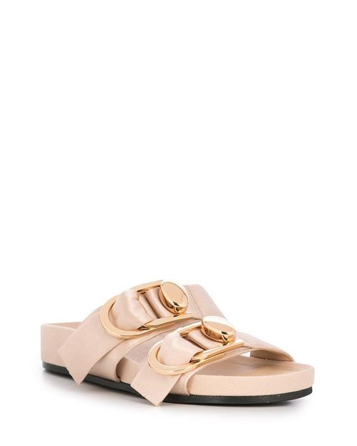 Stella Luna Nude Double Ring Slide in Natural | Lyst