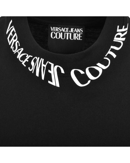 Versace Jeans Black Couture Logo T Shirt for men