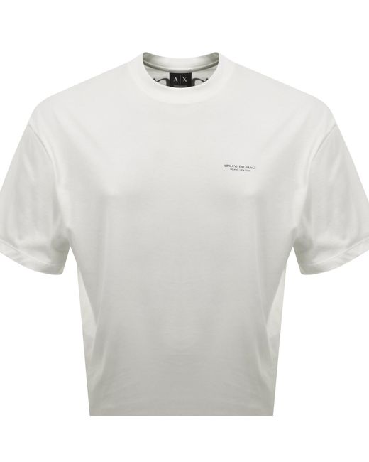 ARMANI EXCHANGE White Loose Fit T Shirt Off for men