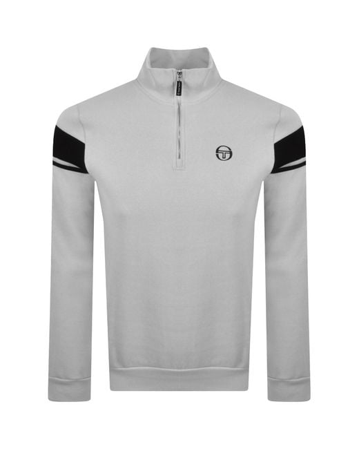 Sergio Tacchini Gray Damarindo Zip Sweatshirt for men