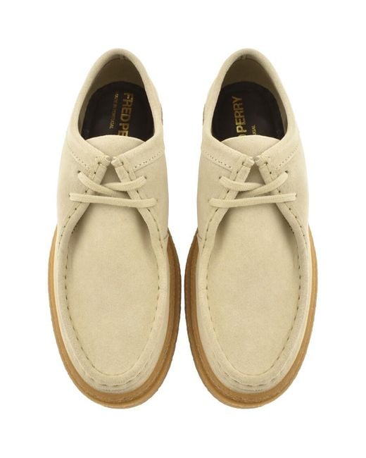 Fred Perry Natural Dawson Low Suede Shoe Oatmeal for men
