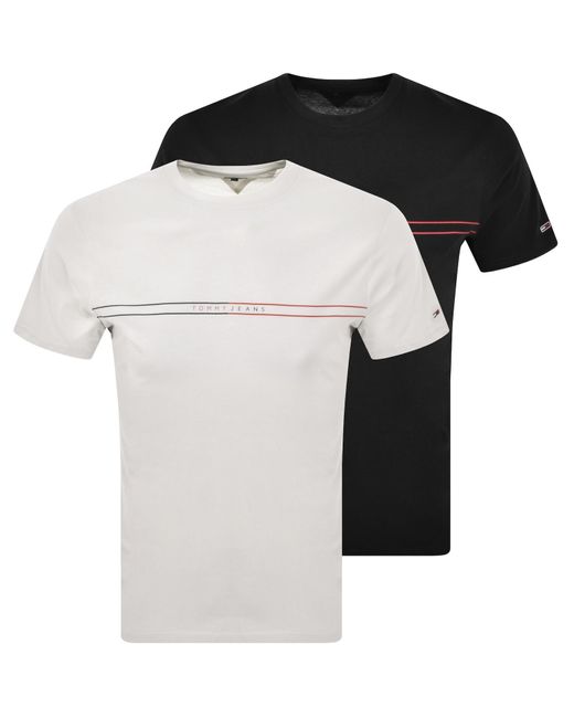Tommy Hilfiger Black 2 Pack T Shirts Ecru And for men