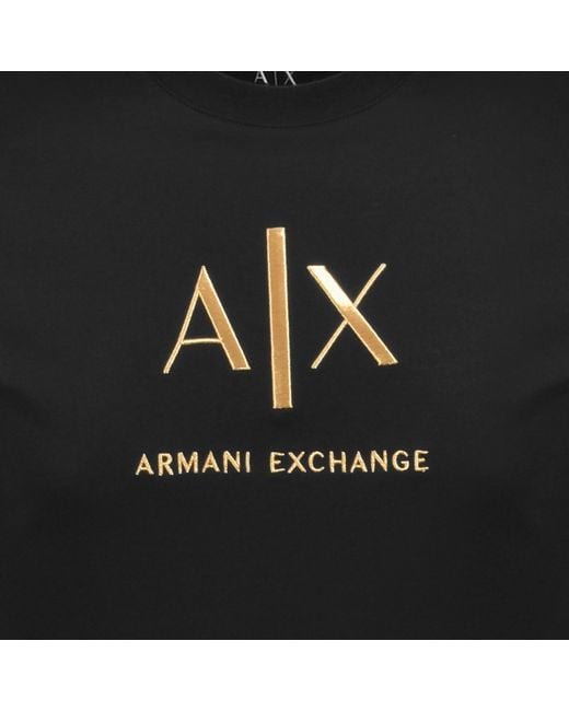 ARMANI EXCHANGE Black Slim Fit T Shirt for men