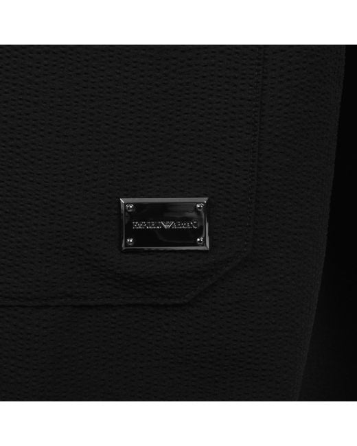 Armani Black Emporio Short Sleeved Shirt for men