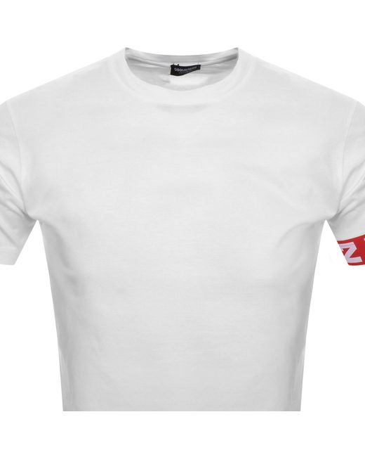 DSquared² White Band T Shirt for men
