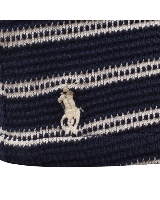 Ralph Lauren Blue Knit Striped Shirt for men