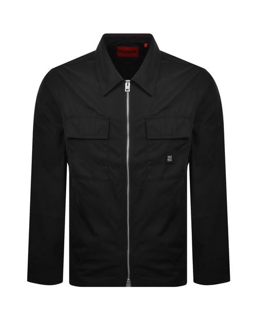 HUGO Black Elack Overshirt for men