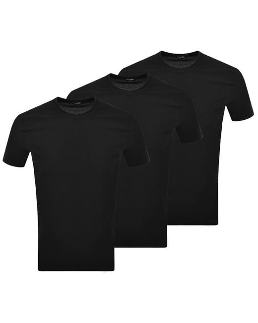 DSquared² Black 3 Pack T Shirts for men