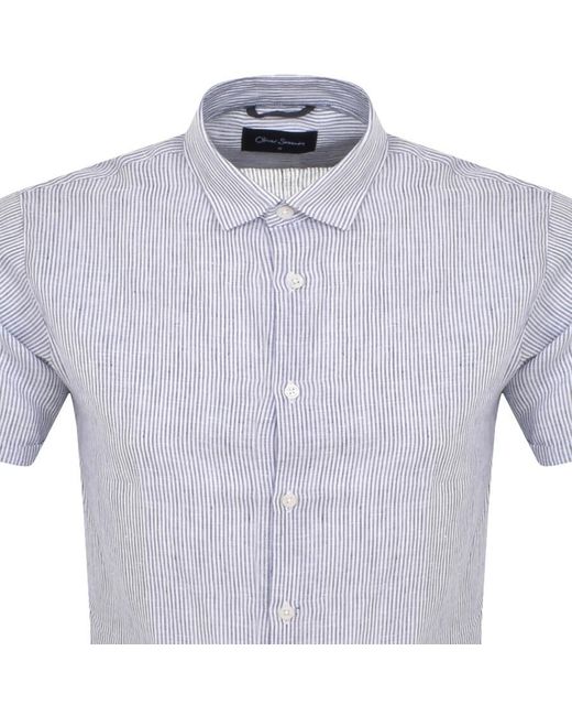Oliver Sweeney Blue Eakring Short Sleeve Shirt for men