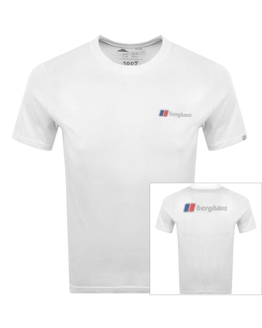 Berghaus White Front And Back Logo T Shirt for men