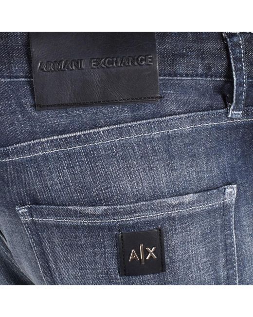 Armani Exchange Blue J16 Straight Fit Jeans for men