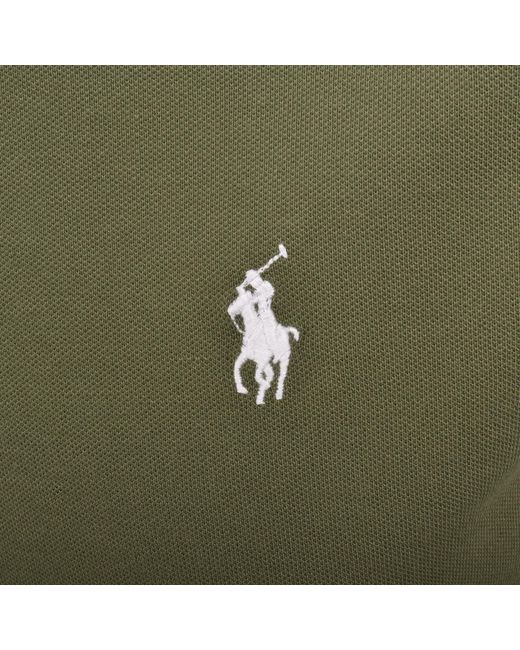 Ralph Lauren Green Stretch Mesh Zip Polo for men