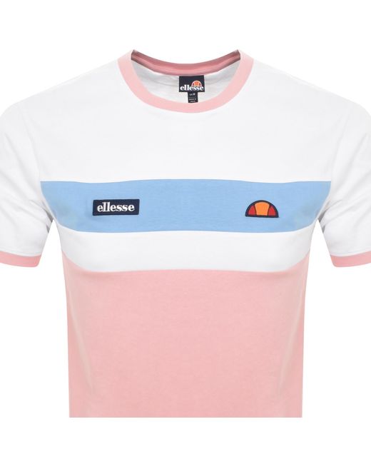 Ellesse Pink Blockadi T Shirt for men