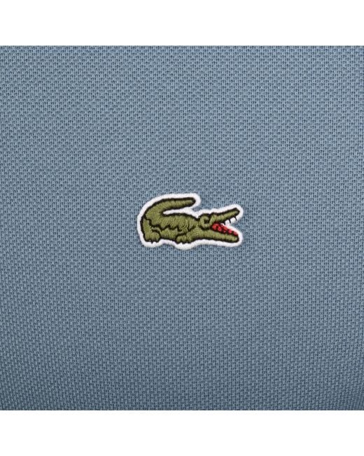 Lacoste Blue Tipped Polo T Shirt for men