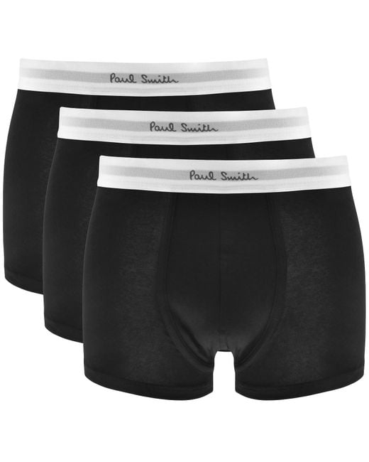 Paul Smith Black 3 Pack Trunks for men