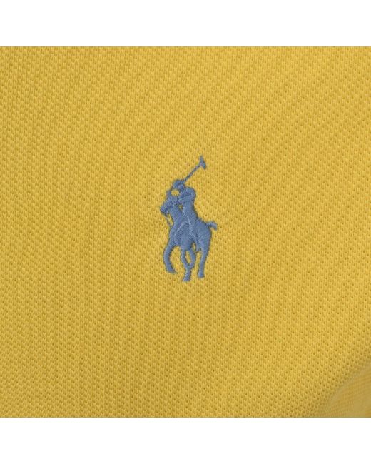Ralph Lauren Yellow Custom Slim Polo T Shirt for men