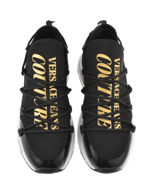Versace Jeans Black Couture Fondo Dynamic Trainers for men