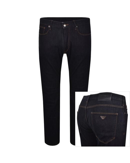 Armani Blue Emporio J45 Jeans Dark Wash for men