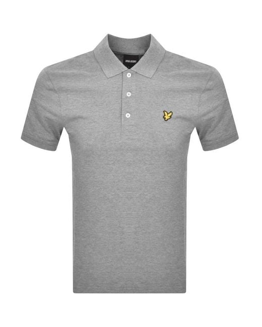 Lyle & Scott Gray Short Sleeved Polo T Shirt for men