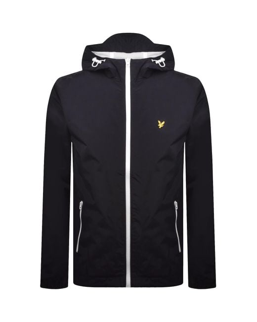 Lyle & Scott Blue Contrast Hooded Jacket for men