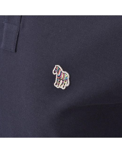 Paul Smith Blue Long Sleeved Polo T Shirt for men