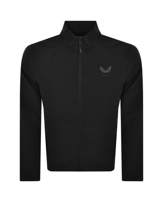 Castore Black Woven Zip Jacket for men