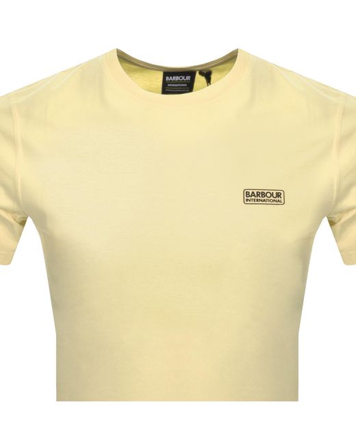Barbour Yellow Logo Slim Fit T Shirt for men