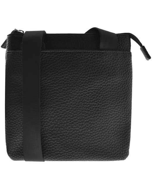 Armani Exchange Black Flat Crossbody Bag for men
