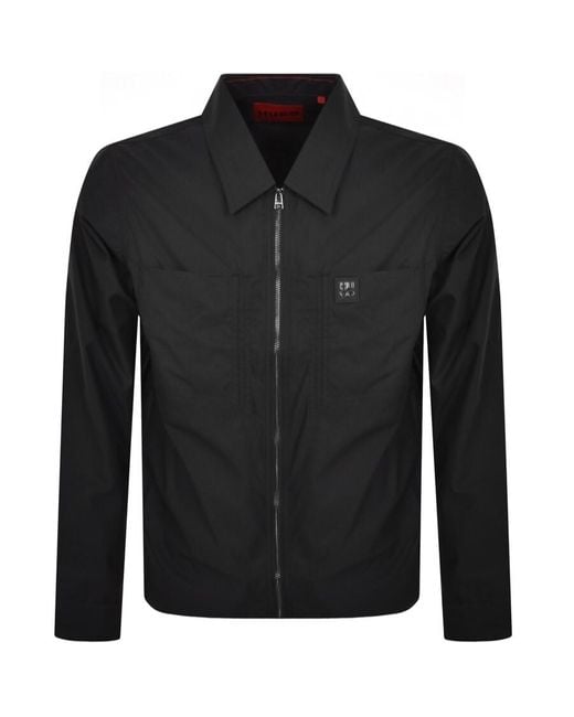 HUGO Black Evalo Overshirt Jacket for men
